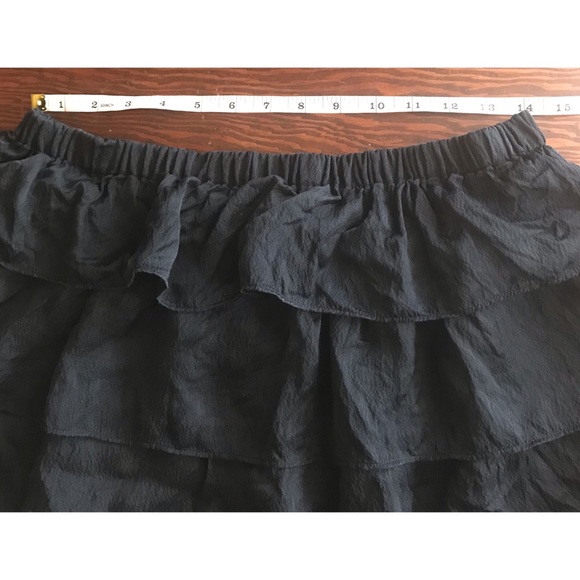 Vintage talula aritzia tiered black silk skirt large - Picture 5 of 6